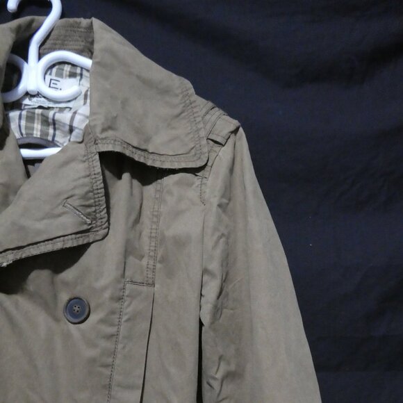 H.E. By MANGO - Blacksmith Trench Coat | size 4 | Distressed Camel Trench Coat - Picture 5 of 15